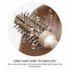Picture of BANGMENG Round Barrel Anti-Static Hair Brush with Boar Bristles, Nano Thermal Ceramic Ionic Tech | For Extra Shine | Protect Hair, Enhance Texture, For Straightening & Drying (1 1/4 inch)