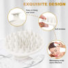 Picture of Meartchy Silicone Scalp Massager Shampoo Brush, Scalp Brush for Hair Growth & Dandruff Removal, Hair Scrubber Scalp Stimulator Exfoliator Brush with Soft Bristles for Wet Dry Scalp Care (White)