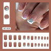 Picture of Curvlife Short Press on Nails Acrylic Fake Nails with Design Butterfly Style Full Cover False Nails for Women Reusable Nail Kit with Nail Glue Adhesive Tabs Nail File (butterfly, 24pcs)
