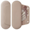 Picture of AGIKET Silicone Makeup Brush Holder Travel Cosmetic Bag：Soft Portable Cosmetic Face Brushes Holder with Upgrade Anti-Fall Out Magnetic Closure, Large Travel Makeup Brush Case - Walnut