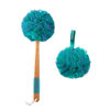Picture of AmazerBath Shower Sponge Loofah Back Scrubber, PE Soft Mesh Loofah Body Scrubber with Long Wooden Handle, Bath Sponge for Men Women (Green)