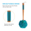 Picture of AmazerBath Shower Sponge Loofah Back Scrubber, PE Soft Mesh Loofah Body Scrubber with Long Wooden Handle, Bath Sponge for Men Women (Green)
