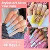 Picture of UNA GELLA 504PCS Tapered Square Nail Tips XXXL No C Curve Extra Long Straight Clear Nail Tips Half Cover 12 Sizes Gel Fake False Nails Press on for Nail Extensions Professional Nail Art Use