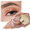 Picture of Oulac Warm Peach Glitter Cream Eyeshadow also as Highlighter, Large Capacity with Moisturizing Smooth Formula. Highly Pigmented Shimmer Eye Makeup.Waterproof,6g (08)