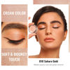 Picture of Oulac Nude Gold Cream Eyeshadow also for Highlighter Highly Pigmented Eye Shadow Waterproof&Long Lasting with Moisturizing Formula Blendable Shimmer Eye Make-up,Vegan & Cruelty-Free, 6g O10