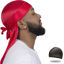Picture of ForceWave Silky Durag for Men Wave Cap Satin Dorag for Men Women 360 Wave Red