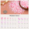 Picture of 80g Flatback Pearls and Rhinestones for Crafting, Pink White 3-10mm Resin Rhinestones and Half Pearls for Bedazzling, Nail Art and Dec with 3pcs 10ml B7000 Jewelry Glue, Tweezer and Pickup Pencil