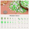 Picture of 80g Flatback Pearls and Rhinestones for Crafting, Green 3-10mm Resin Rhinestones and Half Pearls for Bedazzling, Nail Art and Dec with 3pcs 10ml B7000 Jewelry Glue, Tweezer and Pickup Pencil