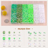 Picture of 9000PCS Flatback Pearls and Rhinestones for Crafting, Green 3-10mm Resin Rhinestones and Half Pearls for Bedazzling, Nail Art and Dec with 3pcs B7000 Jewelry Glue, Tweezer and Pickup Pencil