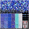 Picture of 9000PCS Flatback Pearls and Rhinestones for Crafting, Dark Blue 3-10mm Resin Rhinestones and Half Pearls for Bedazzling, Nail Art and Dec with 3pcs B7000 Jewelry Glue, Tweezer and Pickup Pencil