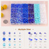 Picture of 9000PCS Flatback Pearls and Rhinestones for Crafting, Dark Blue 3-10mm Resin Rhinestones and Half Pearls for Bedazzling, Nail Art and Dec with 3pcs B7000 Jewelry Glue, Tweezer and Pickup Pencil