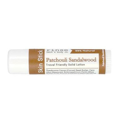 Picture of Rinse Bath & Body Solid Sandalwood Patchouli Lotion- Natural Solid Lotion w/Shea and Cocoa Butter | Moisturizing No Mess Travel Lotion w/Beeswax, Apricot & Refined Avocado Oil | Handmade |.5oz