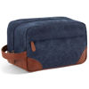 Picture of Vorspack Large Toiletry Bag Hanging Dopp Kit for Men Water Resistant Canvas Shaving Bag with Large Capacity for Travel - Navy Blue