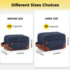 Picture of Vorspack Large Toiletry Bag Hanging Dopp Kit for Men Water Resistant Canvas Shaving Bag with Large Capacity for Travel - Navy Blue