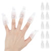 Picture of (Transparent color) 10Pcs Plastic Acrylic Nail Art Soak Off Cap Clip UV Gel Polish Remover Wrap Tool Gel Nail Polish Remover Clips for Fingernail Removal Soak Off Clips Wrap Cleaner Cap Clip