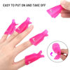 Picture of (Transparent color) 10Pcs Plastic Acrylic Nail Art Soak Off Cap Clip UV Gel Polish Remover Wrap Tool Gel Nail Polish Remover Clips for Fingernail Removal Soak Off Clips Wrap Cleaner Cap Clip