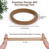 Picture of Pimoys 100 Pcs Elastic Hair Ties, Thick Seamless Hair Bands No Damage Soft Ponytail Holders Hair Accessories for Girls Women, Neutral