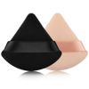 Picture of 2 Pcs EVAOUXIU Triangle Powder Puff for Face Powder, Soft Plush Setting Powder Puff, Velour Cosmetic Foundation Blender Sponge Beauty Makeup Tools (Black&Nude)