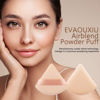 Picture of 2 Pcs EVAOUXIU Triangle Powder Puff for Face Powder, Soft Plush Setting Powder Puff, Velour Cosmetic Foundation Blender Sponge Beauty Makeup Tools (Black&Nude)