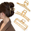 Picture of Mehayi 3 PCS Metal Large Hair Claw Clips for Thick Heavy Hair, Big Non-Slip Hair Catch Barrette Jaw Clamp, Strong Hold Claw Barrettes for Long Hair, Fashion Hair Styling Accessories for Women Girls