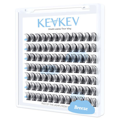 Picture of Lash Clusters 84 Pcs Cluster Lashes Eyelash Clusters DIY Cluster Eyelash Extensions Individual Lashes Thin Band & Soft(Breeze,D-16mm)