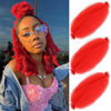 Picture of Hbegant Springy Afro Twist Hair 16 Inch 3 Packs, Marley Twist Braiding Hair Pre separated Afro Twist Hair for Faux Locs Afro Spring Twist Hair Extensions (16 Inch (Pack of 3), Red#)