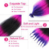 Picture of Afro Twist Hair 24 Inch 3 Packs, Springy Afro Twist Hair Pre Fluffed Spring Twist Hair Pre Stretched Wrapping Hair for Soft Locs Hair Extensions (24 Inch (Pack of 3), 1B/Purple/Blue#)