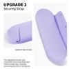 Picture of AGIKET Silicone Makeup Brush Holder Travel Cosmetic Bag：Soft Portable Cosmetic Face Brushes Holder with Upgrade Anti-Fall Out Magnetic Closure, Large Travel Makeup Brush Case - Lavender