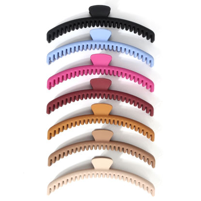 Picture of Hold Everything Hair Claw Clip for Thick and Thin Hair Big Hair Barrettes for Women and Girls Straight Wavy and Curly Hair Strong Hold Claw Clip With 52 teeth Banana Clips (new 7-Color)
