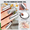 Picture of Makartt 8ml Mirror Shine Gel Metallic Silver Gel UV/LED Gel Metal Painting Gel Drawing Mirror Nail gel for Nail Art Designs