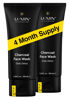 Picture of Lumin Charcoal Face Wash for Men Skincare - Daily Detox, Hydrating Face Cleanser, Removes Impurities, Exfoliates, Unclogs Pores, Controls Oil, Soothes Irritation, All Skin Types, 2 Pack