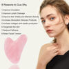 Picture of Ditind Rose Quartz Gua Sha Facial Tools, GuaSha for Toxins/Prevents Wrinkles for Spa Acupuncture Therapy Trigger Point Treatment