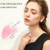 Picture of Ditind Rose Quartz Gua Sha Facial Tools, GuaSha for Toxins/Prevents Wrinkles for Spa Acupuncture Therapy Trigger Point Treatment