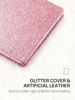 Picture of OMIRO Compact Mirror, Glitter PU Leather 1X/3X Magnification, Ultra Portable for Purses, 2.4" W x 3.4" L (Pink)