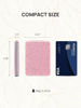 Picture of OMIRO Compact Mirror, Glitter PU Leather 1X/3X Magnification, Ultra Portable for Purses, 2.4" W x 3.4" L (Pink)