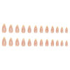 Picture of Flower Almond Press on Nails Medium Fake Nails French Tip False Nails with Designs Floral Glue on Nails Glossy Full Cover Acrylic Nails Artificial Cute Stick on Nails for Women Nails Manicure 24pcs
