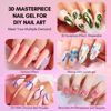 Picture of Makartt 3D Texture Nail Gel Sculpting Gel Nail Art Glue for Nail Art Mirror Chrome Nail Powder Gel Nail Polish Craving 3D Metal Painting Drawing Design Sculpture Gel Nail Decoration Manicure Charms