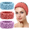 Picture of Chuangdi 3 Pieces Elastic Headband for Makeup, Yoga, Sports Shower - Head Wrap for Women and Girls (Red, Blue, Purple)