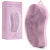 Picture of MainBasics Exfoliating Silicone Body Scrubber Pro 2-in-1 Shower Scrubber for Body, Silicone Loofah and Body Massager (Pale Pink, Body + Massage)