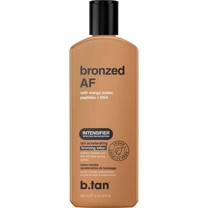 Picture of b.tan Sun Tanning Lotion | Tan Accelerator - Best Tinted Browning Cream, Brown Intensifier Bronzing Lotion, No SPF, Packed with DHA Boosters, Mango Butter & Peptides, Austrailian Brand, 8.45 Fl Oz