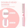 Picture of RHOS Portable Travel Mini Hair Brush - Compact Foldable Double-Headed Detangling Comb for Purse, Bags - Pocket-Size for Women and Girls (Pink)