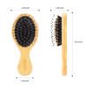 Picture of RHOS Mini Boar Bristle Hair brush for Women/Men/Kids-Small bamboo Paddle Brush for Smoothing/Detangling/Adding Shine-Travel Size bamboo Hair Brush for Pocket,Bag