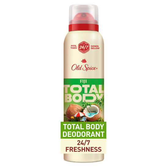 Picture of Old Spice Whole Body Deodorant for Men, Total Body Deodorant, Fiji Scent, Aluminum Free Deodorant Spray for 24/7 Freshness // Dermatologist Tested Whole Body Deodorant, 3.5 oz
