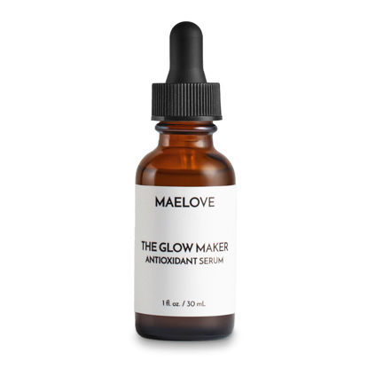 Picture of MAELOVE Vitamin C Serum, Glow Maker with Vitamins C, E, Ferulic & Hyaluronic Acid, Unscented, Award-Winning Brightening and Hydrating Facial Serum, 1.0 fl oz