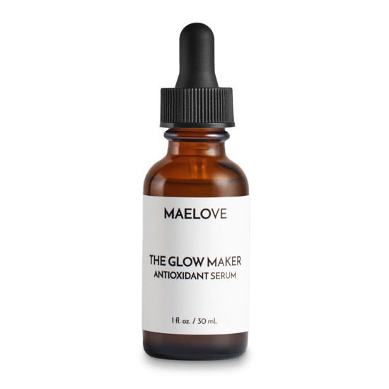 Picture of MAELOVE Vitamin C Serum, Glow Maker with Vitamins C, E, Ferulic & Hyaluronic Acid, Unscented, Award-Winning Brightening and Hydrating Facial Serum, 1.0 fl oz