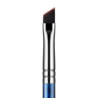 Picture of Eyeliner Brush Fine Angled - PRO Precision Gel Eye Liner Makeup Brush -Ultra Thin Slanted Flat Angle - Premium Quality - Cruelty Free Synthetic Bristles (Fine Angled Eyeliner Brush Blue)