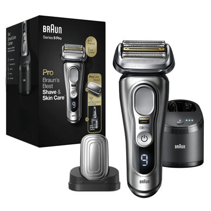 Picture of Braun Series 9 Pro 9487cc Electric Razor for Men, Wet & Dry, Electric Razor, Rechargeable, Electric Shaver with Clean & Charge Station and ProCare Attachment