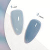 Picture of GAOY Jelly Nude Blue Gel Nail Polish, 16ml Sheer Neutral Translucent Soak Off Gel Polish, UV Light Cure for Nail Art DIY, 1722 Hazy Blue