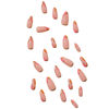 Picture of Orange Press on Nails Medium Almond Fake Nails False Nails with Design Gold Glitter Swirl Wave Acrylic Glue on Nails Artificial Glossy Stick on Nails for Women Girls Manicure Decoration 24Pcs
