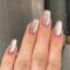 Picture of Coffin Press on Nails Short Fake Nails Glitter False Nails Press ons with Designs Glossy Full Cover Acrylic Nails Glue on Nails Artificial Stick on Nails for Women Manicure Decorations 24Pcs